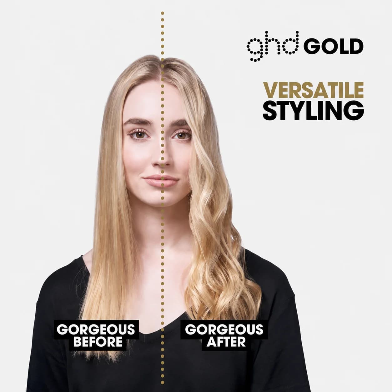 ghd Gold Hair Straightener Black