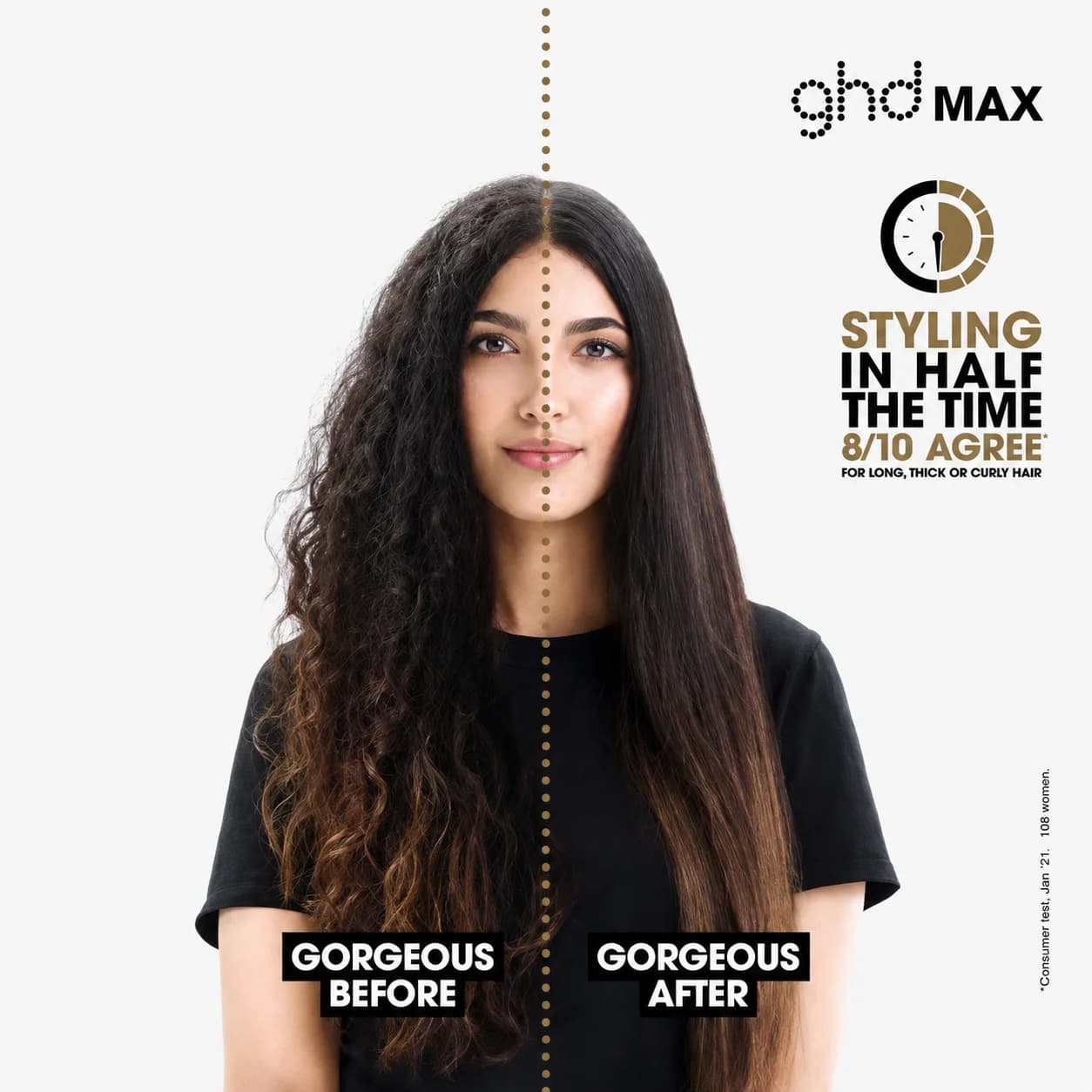 ghd Max Wide Plate Hair Straightener Black